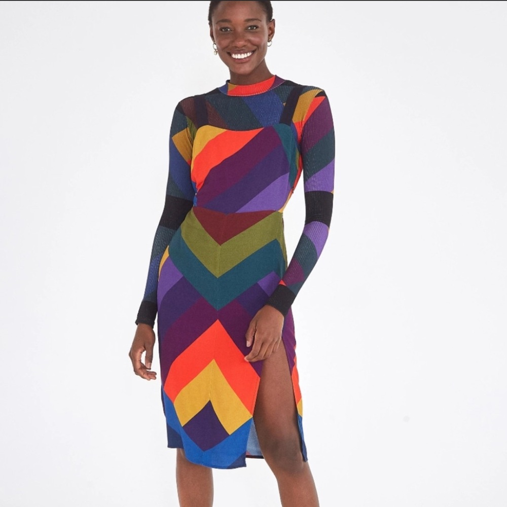 Farm Rio Julia Striped Slip Dress